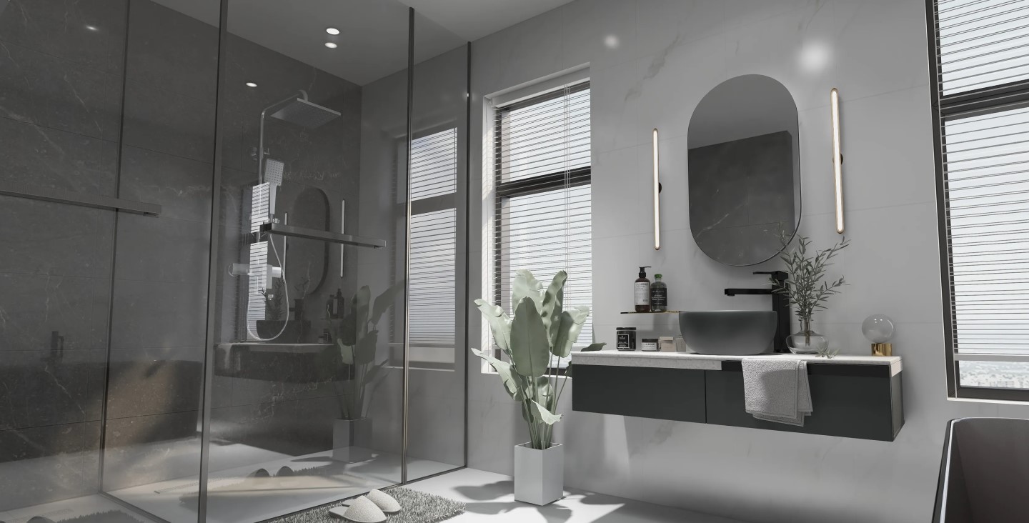 bathroom remodel 3d render