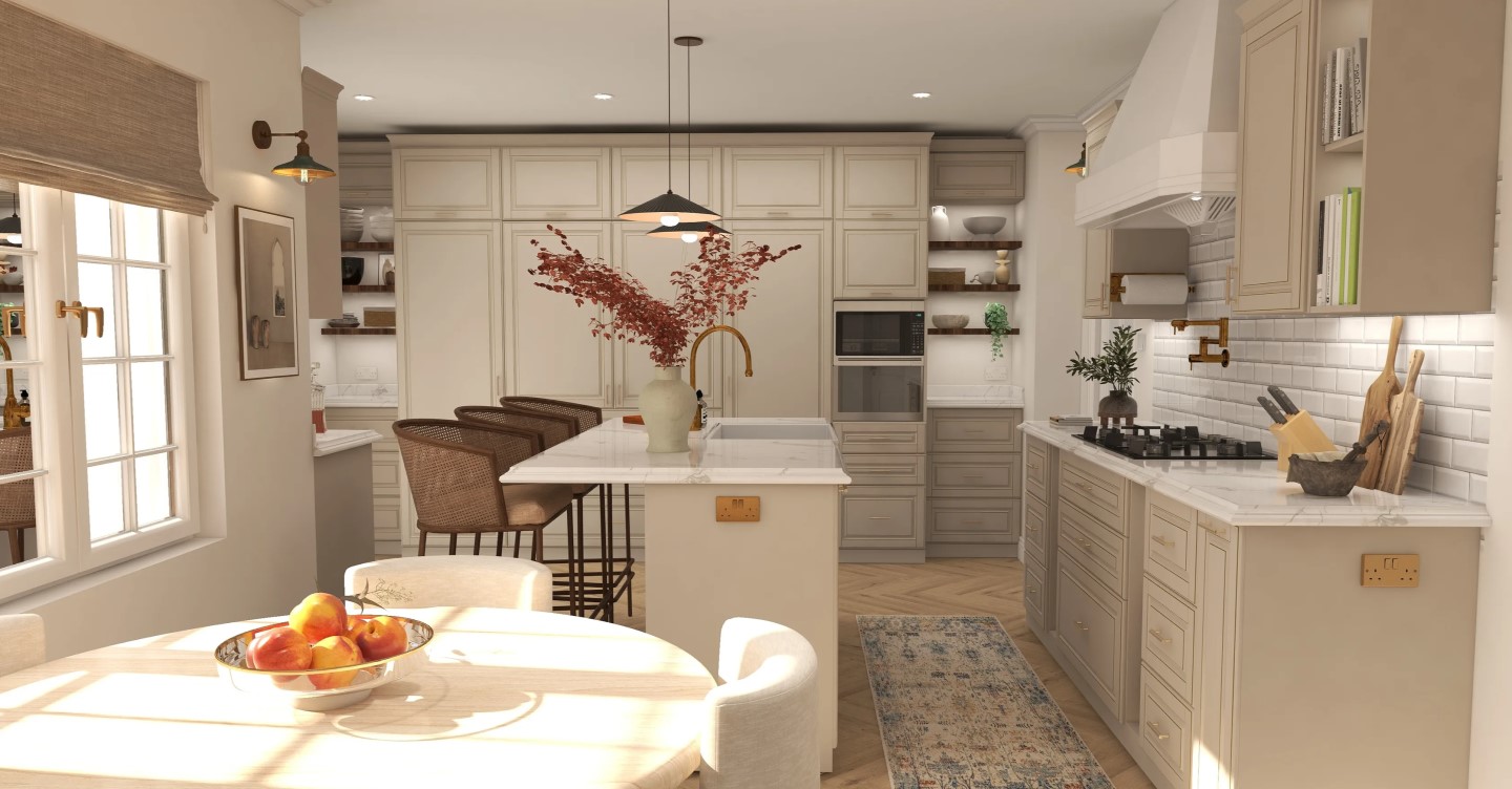 kitchen remodel 3d render